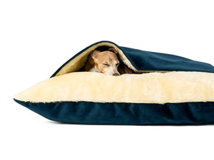 Charley Chau Snuggle Bed in Velour Midnight